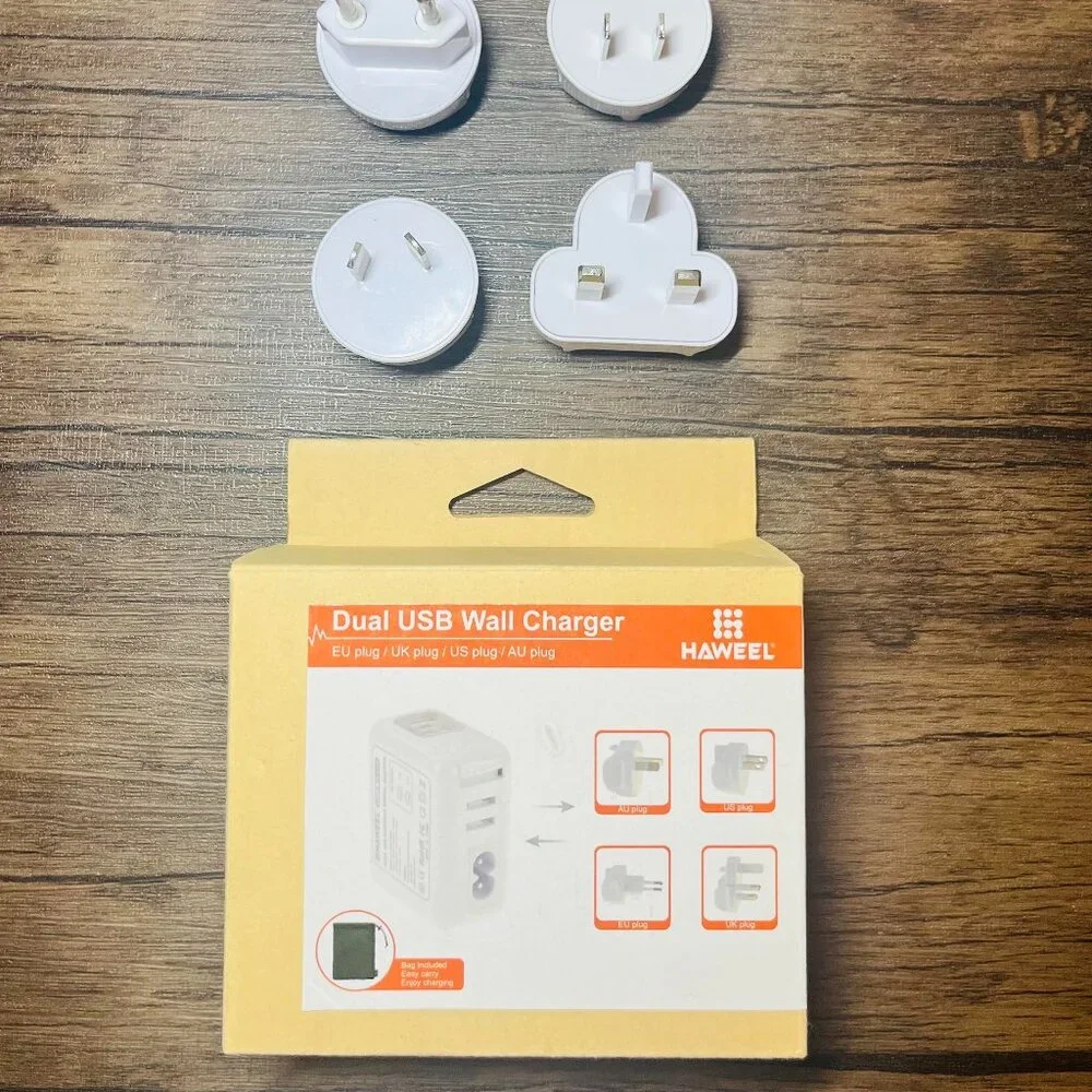 Dual USB Wall Charger Universal Travel Adapter EU / UK / US/ AU with 2 USB Port
